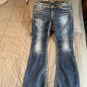 Silver Jeans  Suki low boot cut jeans s 30x35 long tall stretch EUC